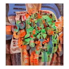Composition by Paco Gorospe, oil on canvas, sold Jul 2023