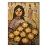 Untitled by Paco Gorospe, oil on canvas, sold Jul 2023
