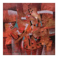 Paco Gorospe, Untitled, oil and acrylic on collage