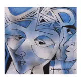 Blue Faces by Paco Gorospe, oil on canvas, sold Jul 2023