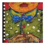 Charlie Co, The Blue Dotted Bow Tie, oil pastel on paper