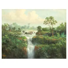 Felix Gonzalez, Waterfalls, oil on canvas