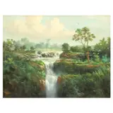 Felix Gonzalez, Waterfalls, oil on canvas