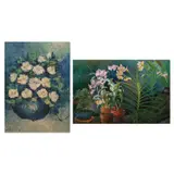 a. Still Life b. Still Life by a.Enrico Zablan<br> b. Unidentified Artist, oil on canvas, sold Jul 2023