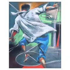 Flight by Emmanuel Garibay, pastel on paper, sold Jul 2023