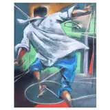 Emmanuel Garibay, Flight, pastel on paper