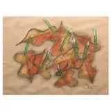 Romulo Olazo, Diaphanous Anthuriums, soft pastel on paper