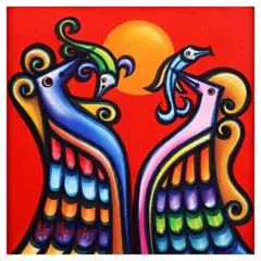 Abdulmari Imao, Untitled, acrylic on canvas