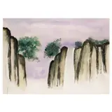 Baboo Mondoñedo, Water Falling, watercolor on paper