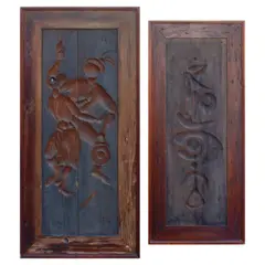 Untitled I and II by Virginia Ty-Navarro, wood, sold Jul 2023