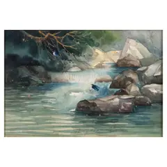 Untitled by Alfredo Liongoren, watercolor on paper, sold Jul 2023
