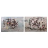 Marvilla, Untitled I and II, oil on canvas