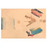 Abstract by Lao Lianben, Philip Victor, Herminigildo Tecson, watercolor and graphite on paper, sold Jul 2023