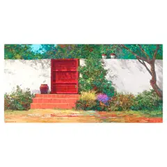 After the Rain by Carlo Magno, oil on canvas, sold Jul 2023