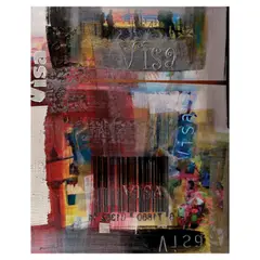 Ross Capili, Urban Calligraphy II, acrylic and mixed media on canvas