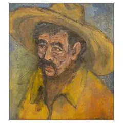 Portrait of a Man by Romeo Tabuena, oil on canvas, sold Jul 2023