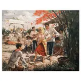 Fortunato Jervoso, Tinikling, oil on canvas