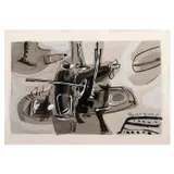 Untitled by Federico Aguilar Alcuaz, watercolor and oil on paper, sold Jul 2023