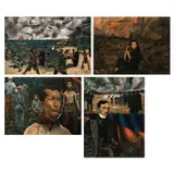 Pura Tyson, a. Lapu-Lapu Battle of Mactan b. The Actress c. Andres Bonifacio d. Dr. Jose P. Rizal, a. acrylic on canvas<br /> b. acrylic on canvas<br /> c. acrylic on canvas<br /> d. acrylic on canvas