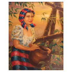Jd Castro, Woman with Banga, oil on canvas<br />