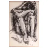 Solomon Saprid, Untitled, charcoal on paper