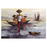 Untitled by Alfredo Buenaventura, oil on canvas, sold Jul 2023