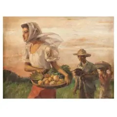P. Amorsolo, Untitled, oil on canvas