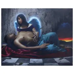 Anghel by Randalf Dilla, oil on canvas, sold Jul 2023