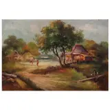 Landscape by Cesar Buenaventura, oil on canvas, sold Jul 2023