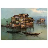 Untitled by Cesar Buenaventura, oil on canvas, sold Jul 2023