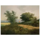 Untitled by Cesar Buenaventura, oil on canvas, sold Jul 2023
