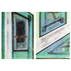 Jaime Roque, Untitled I and II, acrylic, oil and collage on paper
