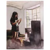 Dale Erispe, Portrait of a Girl, watercolor on paper