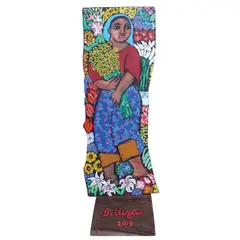 Norma Belleza, Magbubulaklak, oil on wood