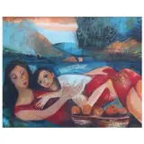 Manuel Rodriguez Jr., Mother and Son, oil on canvas