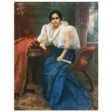Unidentified artist, Portrait of a Woman, pastel on paper