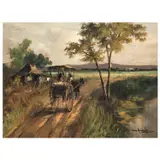 Pedro Amorsolo, Untitled, oil on canvas