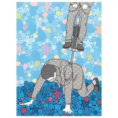 Pow Marin, How High Can You Bounce, acrylic on canvas