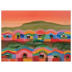 Untitled by Manuel Baldemor, acrylic on paper, sold Jul 2023