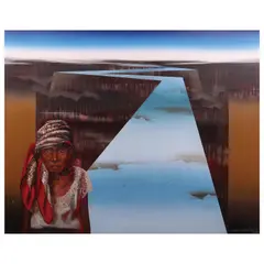 Untitled by Edgar Talusan Fernandez, oil on canvas, sold Jul 2023