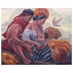 Nemesio Miranda, Rice at The Terraces of Banaue, oil on canvas