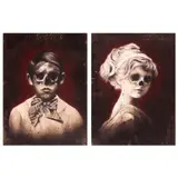 Kim Hamilton Sulit, a. The Condemned One b. Soon They Will All Abandon You, a) oil on canvas<br /> b) oil on canvas
