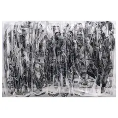 Lui Gonzales, Wish There Were No In Betweens, pen and ink on tracing paper