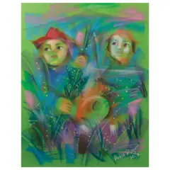 Denis Diego, Harvest, pastel on paper