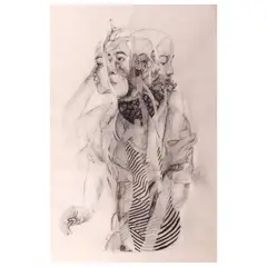 Lui Gonzales, Untitled, graphite and collage on paper