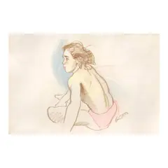 Nude by Benedicto Cabrera, pastel on paper, sold Apr 2023