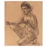 Fernando Amorsolo, Untitled, graphite on paper