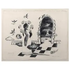 Charlie Co, Free as a Bird, pen and ink on paper