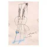 Untitled by Mauro Malang Santos, pen and ink on paper, sold Apr 2023