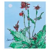 Pretty Florals by Juvenal Sansó Garrit, acrylic on paper, sold Apr 2023